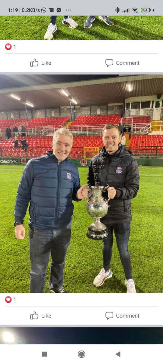 Despite the many obstacles we never lose faith. This journey to progress the club continues unabated. Last night is a timely reward to those who work so hard, continue to believe & those in our centenary year no longer here but looking down at us ❤️💪 @CobhRamblersFC @MunsterFA