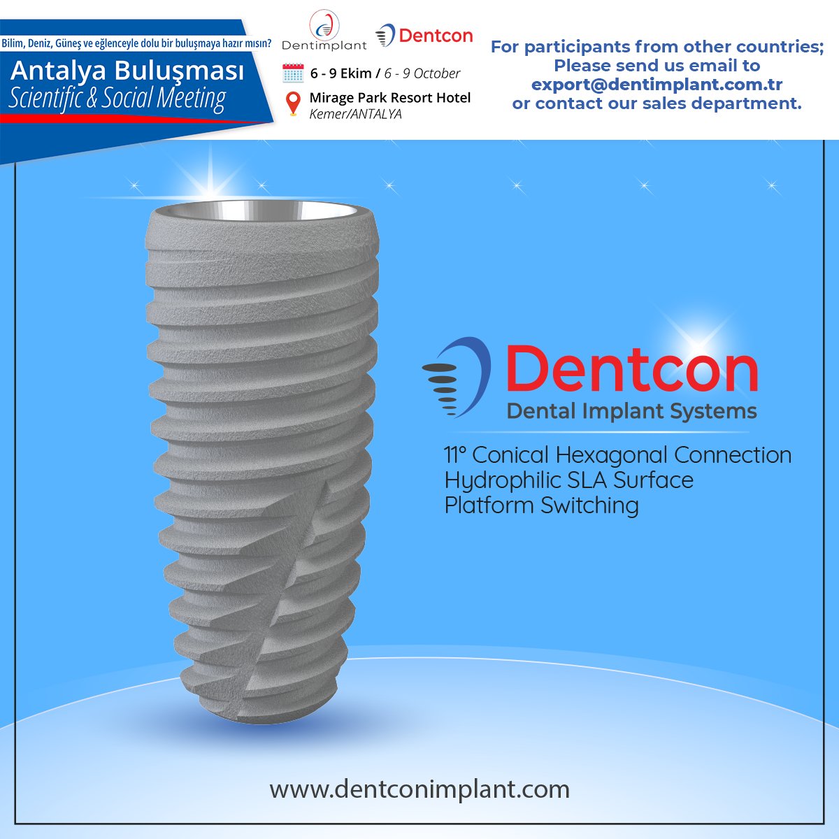 DentconImplant's tweet photo. This year, get ready for a very different meeting experience with our experts from many different scientific fields.

For participants from other countries;

Please send us email to ‘export@dentimplant.com.tr’ or contact our sales department. https://t.co/JKKOb6PJ5a