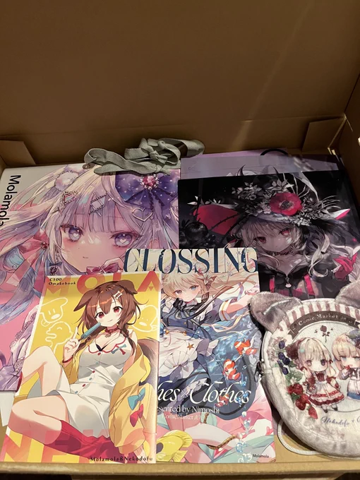 ずっと楽しみに待ってたおにねこ先生とにもし先生のC100グッズセットが届いた⸜( ˶'ᵕ'˶)⸝ 