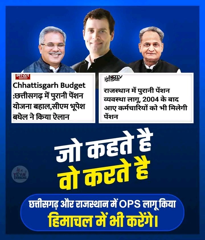 politic002's tweet photo. Congress Promises Old Pension Scheme in #Gujarat  and #HimachalPradesh 

#CongressDegiOldPension
#BharatJodoYatra #GujaratElections2022 
#HimachalElection2022 https://t.co/mJIZ5M4DPy