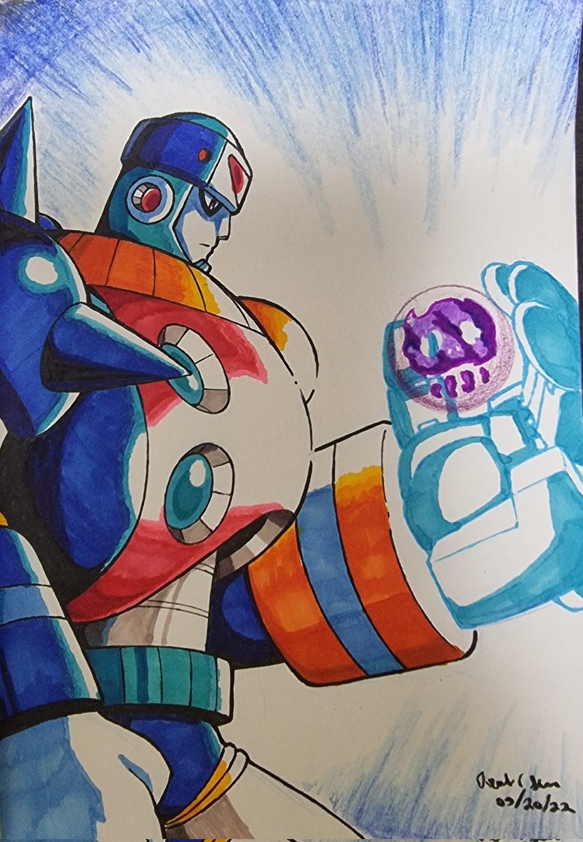 Megaman 8 - Evil Energy #art #drawing #megaman8 #デューオ #ロックマン8