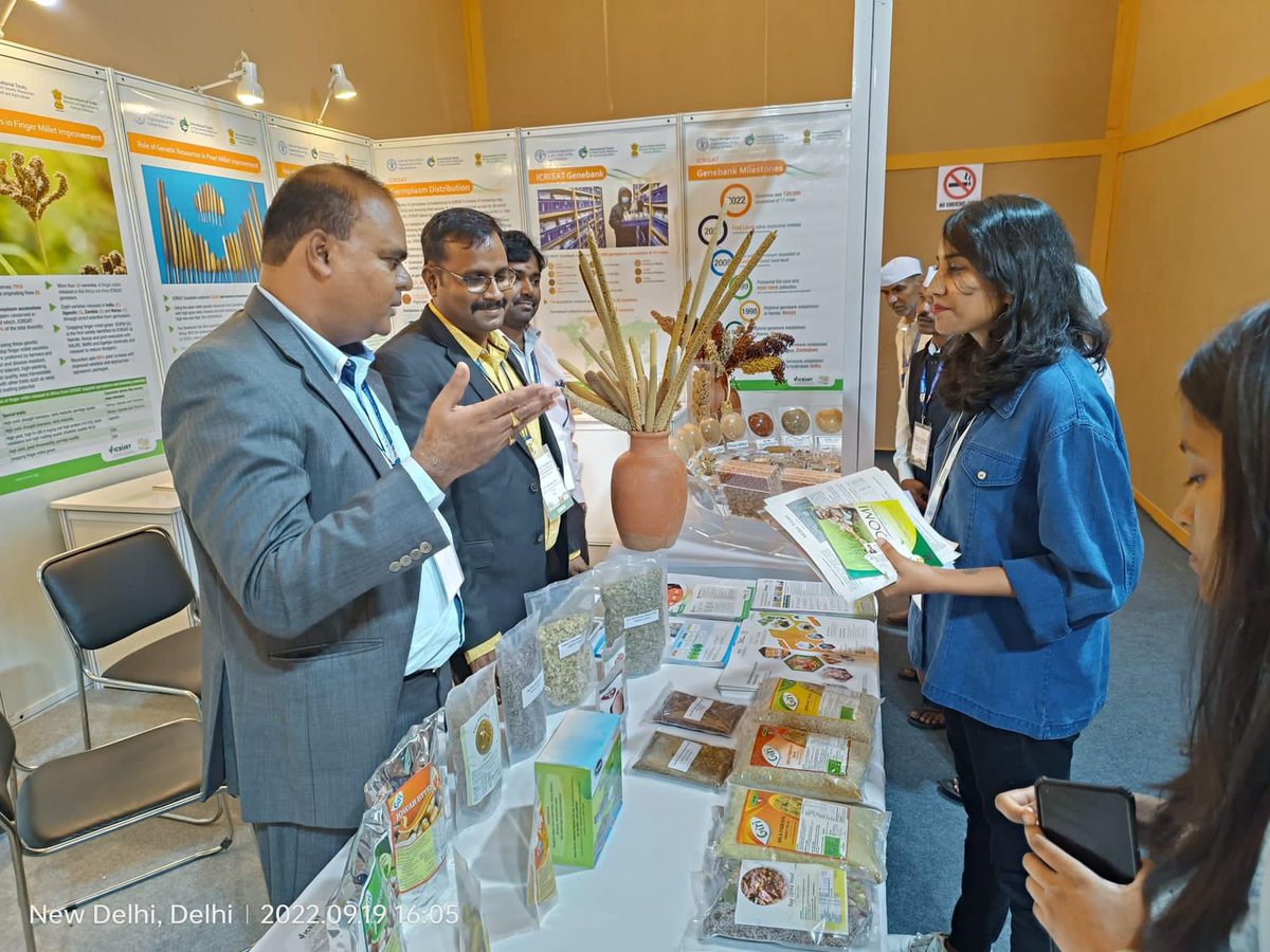 Day 2: @ICRISAT booth displaying #nutritious #valueadded #millet #pulse based @SmartFoodIndia products at #GB9 of #ITPGRFA is buzzing with visitors. We are happy with the response we received from everyone who visited our booth. Check out the stalls 15 and 16 @planttreaty @FAO