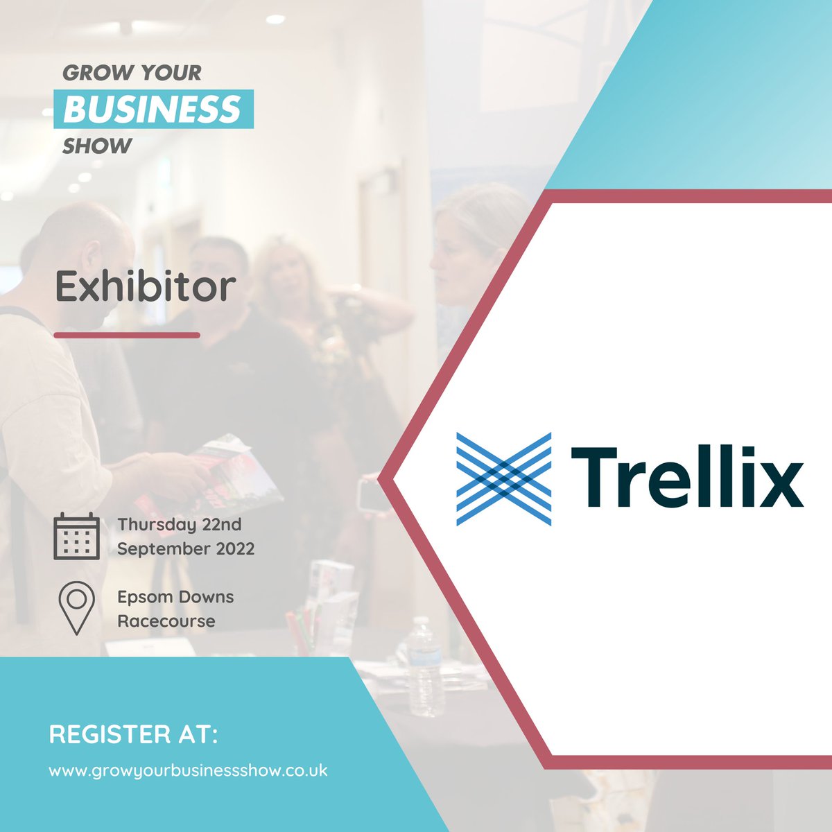 Welcome to Trellix. 

Register your free tickets for the show here...
tinyurl.com/4hn2zna9

growyourbusinessshow.co.uk

#gybsuk #growyourbusinessshow #trellix #productivity #businessnetworking #businesssupport #business #surrey #surreybusiness #expo #surreyevents