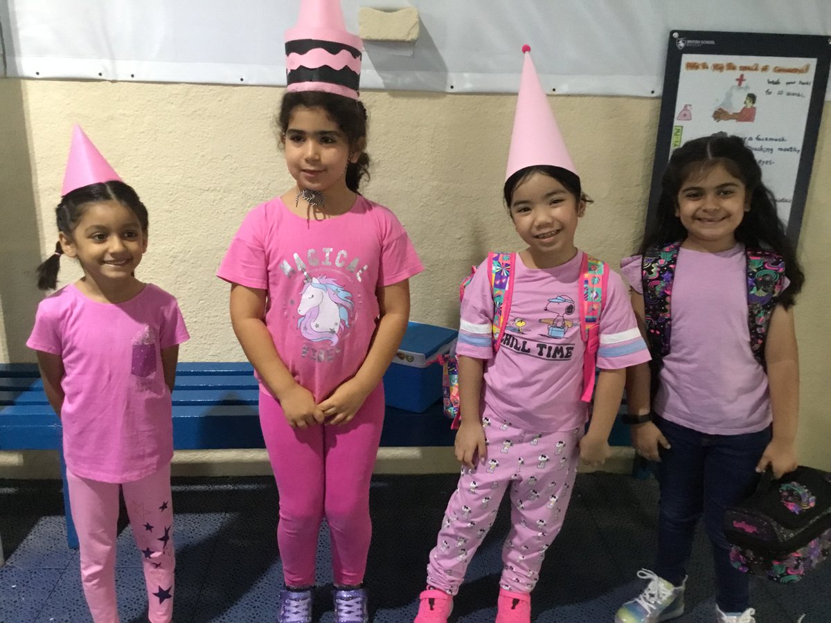 BSMuscatY2's tweet image. Look at all the wonderful colours today! 
Year 2 dressed up as their favourite crayon. 
#thedaythecrayonsquit
@BSMuscatY2 
@BSMuscat 
@BSMuscatPrimary