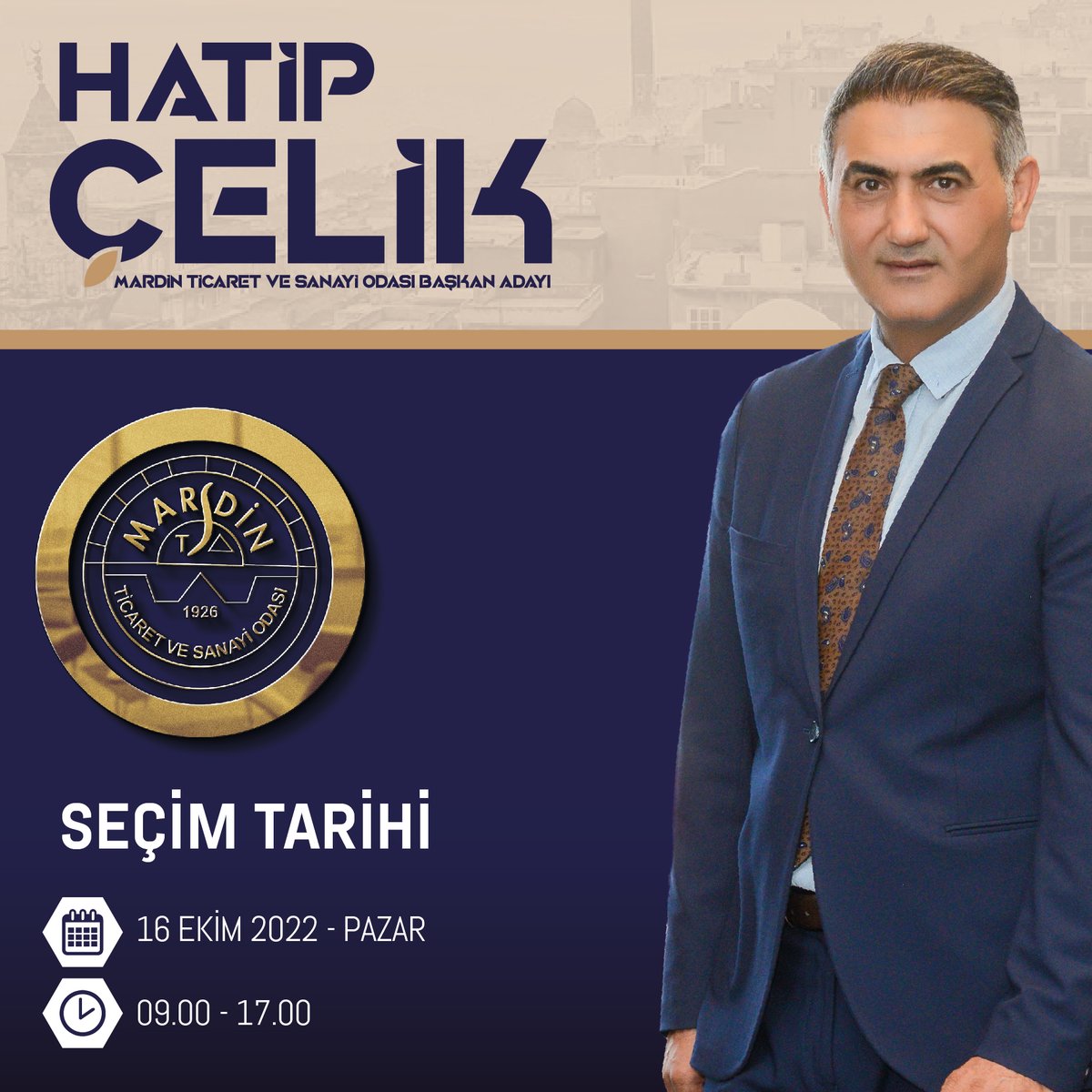 "Gelişim için değişim şart" şiarıyla çıktığımız yolda, değerli TSO üyelerimiz ve dostlarımızın desteğiyle Mardin'i ileriye taşıyayacağız.

#mardin #mardintso #mardinticaretvesanayiodası #tobb #artuklu #kızıltepe #nusaybin #midyat #derik #ömerli #yeşilli #savur #dargeçit #mazıdağı
