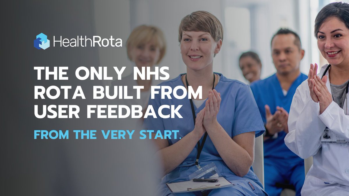 healthrota's tweet photo. Did you know that HealthRota has been designed by NHS staff, with NHS staff always in mind? We use your feedback to shape HealthRota, making it the perfect rota system for NHS doctors. Find out more at: https://t.co/h97tMr9MqW
#selfrostering #worklifebalance #annualisation https://t.co/J22dcSmpV1