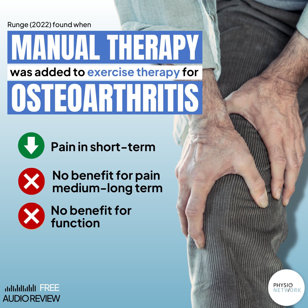 Physio Network on Twitter "🤷🏻‍♂️ Should we use manual therapy to help patients with