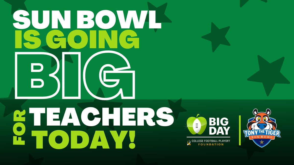 The BIG Day has arrived! Today will be going out to 18 different school sites to surprise some teachers. Full thread of the day coming your way! <a href="/CFPExtraYard/">College Football Playoff (CFP) Foundation</a> 😎🍏⬇️
#GreatTeachersChangeLives #EYFTWeek #BigDay