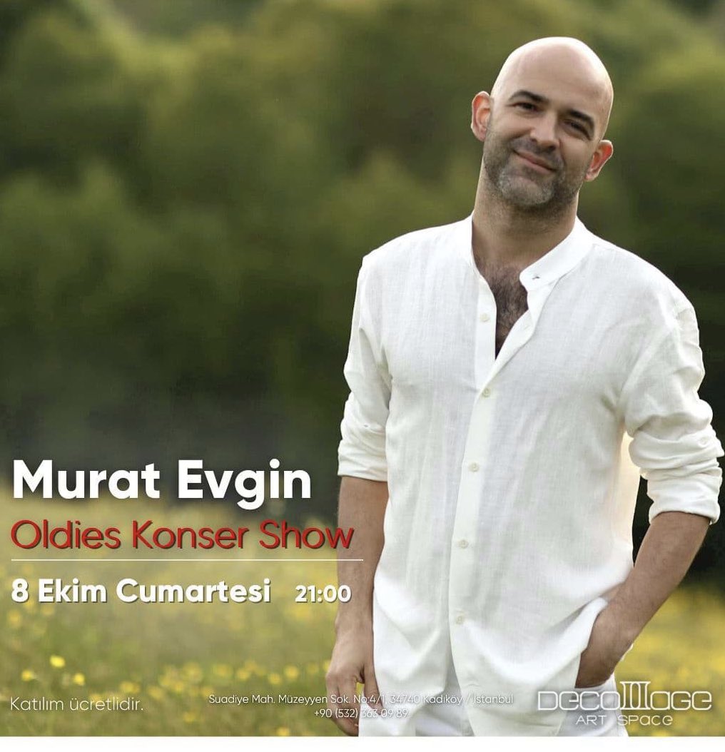 muratevginmusic's tweet photo. “İstanbul’da konser ne zaman ?” diyenler ! 8 Ekim’de Bağdat Caddesi’nde @DecollageArt ‘da buluşuyoruz !

Biletler için;

https://t.co/f2fTy6O31R https://t.co/DV9trKCYQV