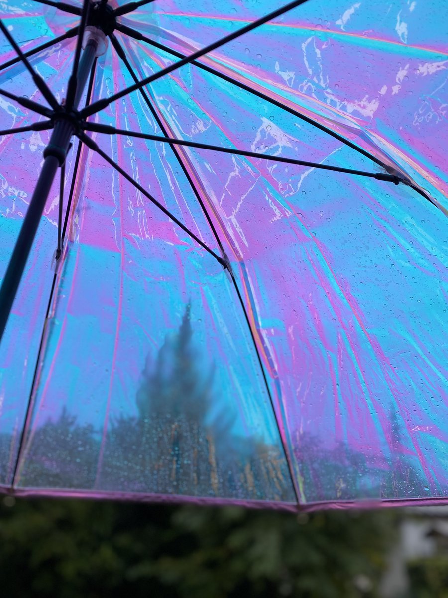 「私の傘は世界一かわいい!(オーロラ傘) 」|リコのイラスト