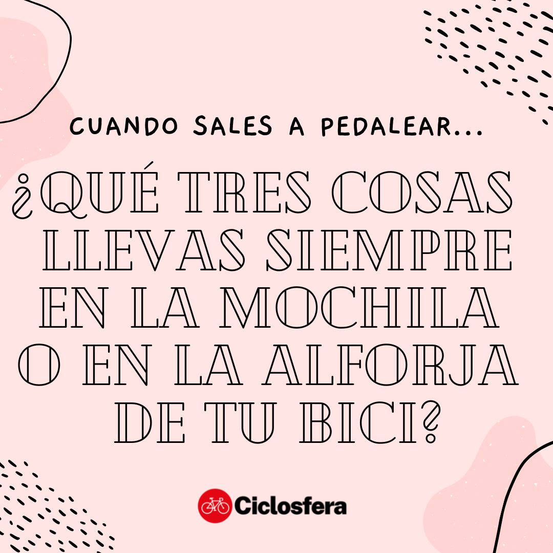 ciclosfera's tweet photo. Cuando sales a pedalear... ¿qué tres cosas llevas siempre en la mochila o en la alforja de tu bici?
#ciclismo #ciclismourbano #urbancycling #Timbrazos #bicicleta #cycliglife https://t.co/NTel0AxsvZ