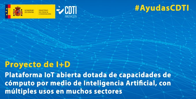 CDTI_innovacion's tweet photo. 💻 Promovemos la #CulturaDigital apoyando con #AyudasCDTI proyectos como el de @DIGIOnews

🔸 Plataforma #IoT abierta y de propósito general, dotada de capacidades multi-sensor y de computación #AI en el Edge👉 https://t.co/l1C7cXLUvC 

➡️ Proyectos de I+D https://t.co/Y7rq55ebLP https://t.co/e88yY9H2RR