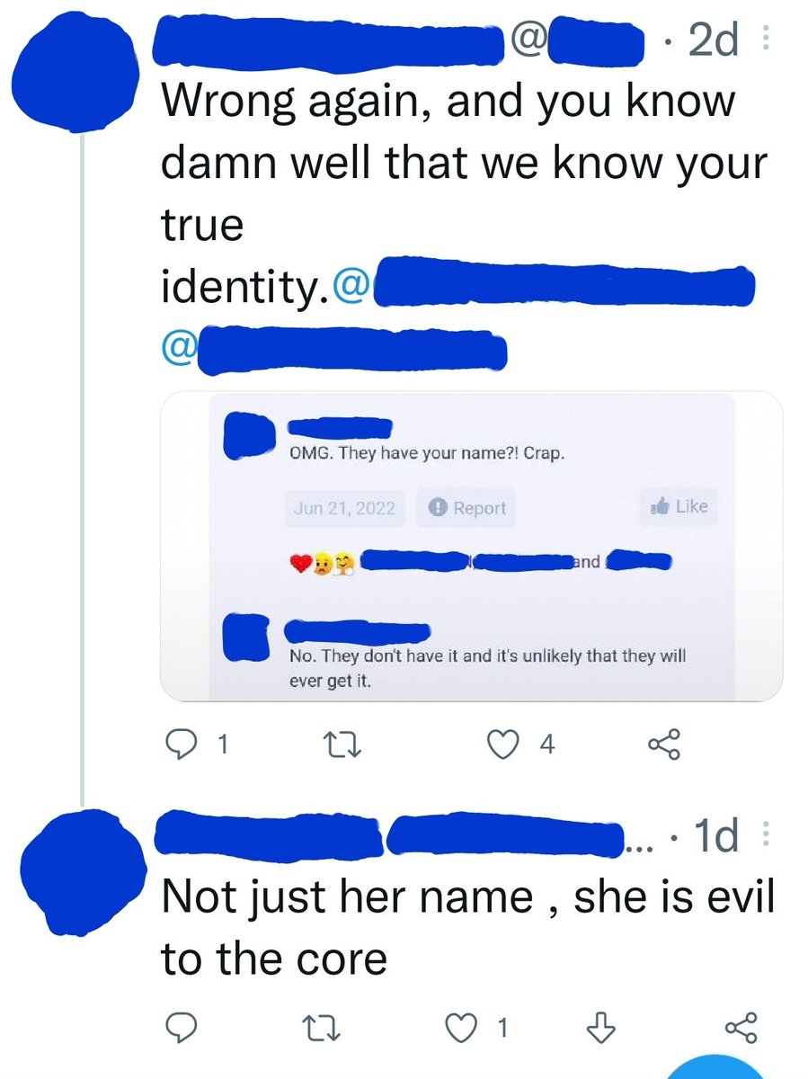 SupportinSS's tweet photo. They claim they want to help yet this is how they talk to members from the forum..

Image Description:

[removed]
Wrong again, and you know damn well that we know your true identity 

[removed]
Not just her name , she is evil to the core https://t.co/tDUKK7cphy