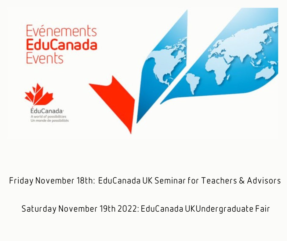 We at The University Guys are delighted to be the chosen service provider for the <a href="/educationcanuk/">Trade Commissioner (Education)</a> events this November 18th and 19th. Find out more and register via the following links:

Training: eventbrite.co.uk/e/educanada-uk…

Fair: eventbrite.co.uk/e/educanada-uk…