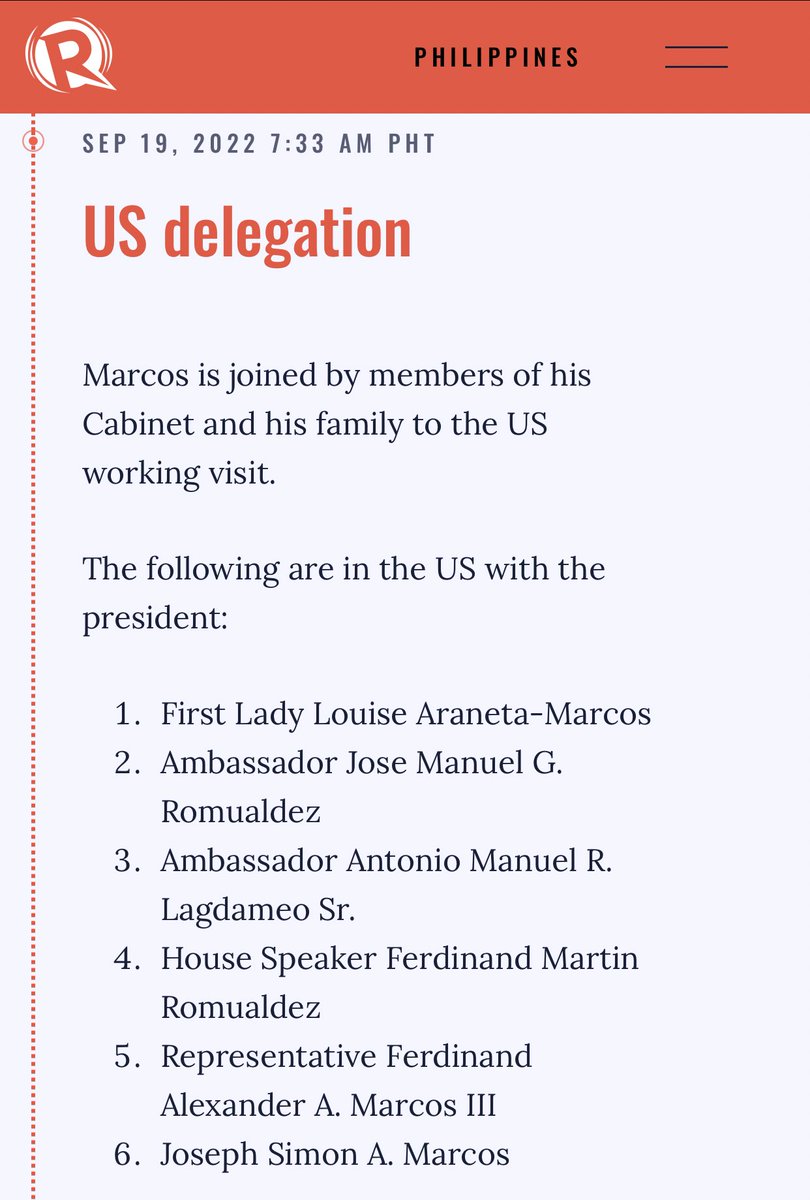 President Bongbong Marcos is joined by three members of his family in an official trip: wife Liza, sons Sandro and Simon. Are we paying for the three of them? What's their role in the delegation?