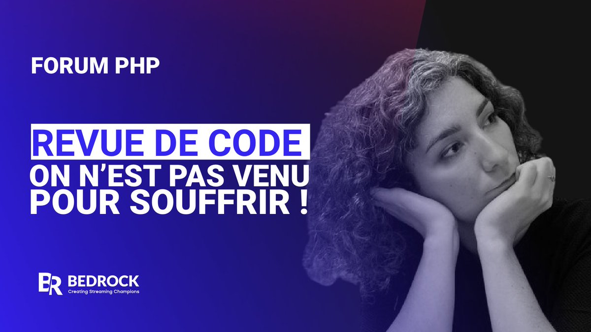 Bedrock_Stream's tweet photo. 🔎 Retrouvez notre développeuse back-end @AnneLaure2B au #ForumPHP et découvrez les principales stratégies pour demander, faire et recevoir des revues de code de qualité.

Info et billetterie : https://t.co/NG9rgyRIzu

@afup https://t.co/J1GifIzpHN