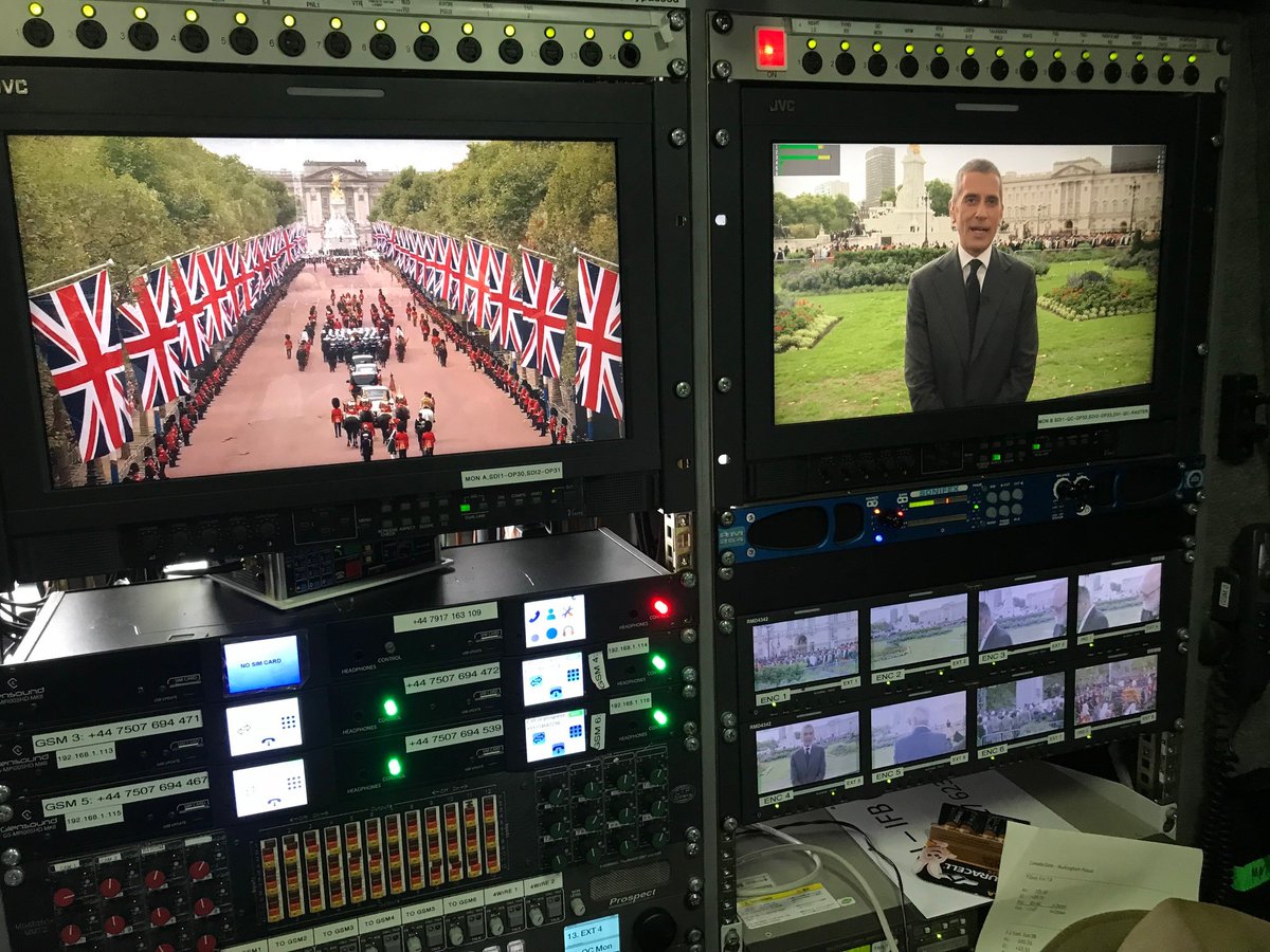 SpectraTVAndrew's tweet photo. From the start, breaking news of the passing of Queen Elizabeth II, to the special event of a State Funeral. 12 days of 6 TX camera paths and comms for EBU at Canada Gate. https://t.co/qpD0wKVEnm