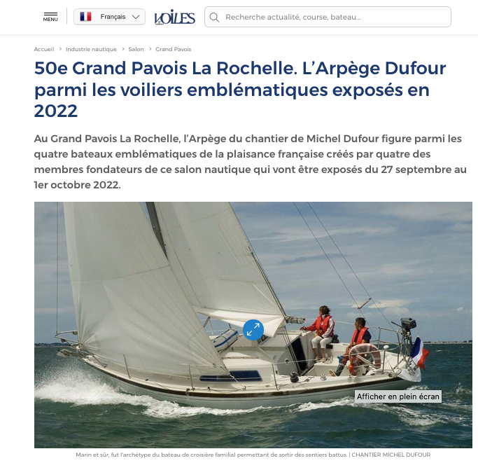 #GrandPavois 50e - Quatre bateaux emblématiques exposés au #GrandPavois avec l'Arpège de Michel Dufour, le Kirk d'Henri Amel, Eloise II de Fernand Hervé et l'Ecume de Mer de Roger Mallard. A lire l'Arpège...

voilesetvoiliers.ouest-france.fr/industrie-naut…