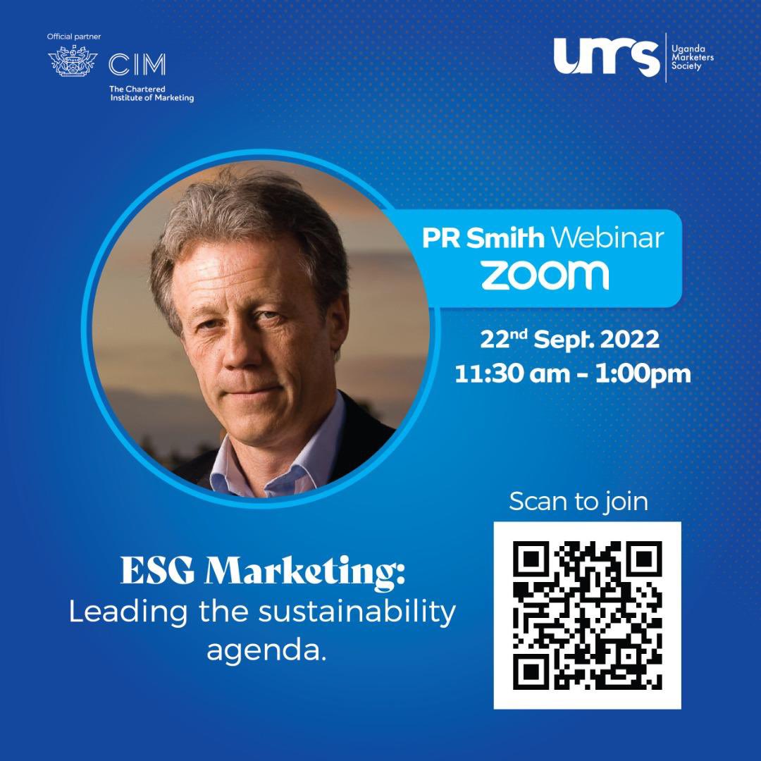 HedgeMarketing's tweet photo. Join us this Thurday at 11:30am as the  @UMS_Marketer hosts world renowned Author, Speaker, &amp; Consultant PR Smith talking ESG (Environmental, Social and Governance) Marketing: Leading the sustainability agenda. Free access.
🫵 Fall in!

#MarketersSociety https://t.co/EXT06NkL61