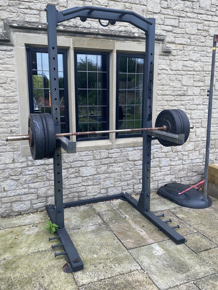 🚨🚨🚨 GOOD CAUSE 🚨🚨🚨

Squat/bench/pull-up rack, with weights and bar for sale. High quality. Just outside Bath. Ideally collect, but can deliver if not too far away. 

Top bid by 12pm tomorrow (Weds) will win the thing. 

All cash will go to the <a href="/edslater/">Ed Slater</a> fund.
