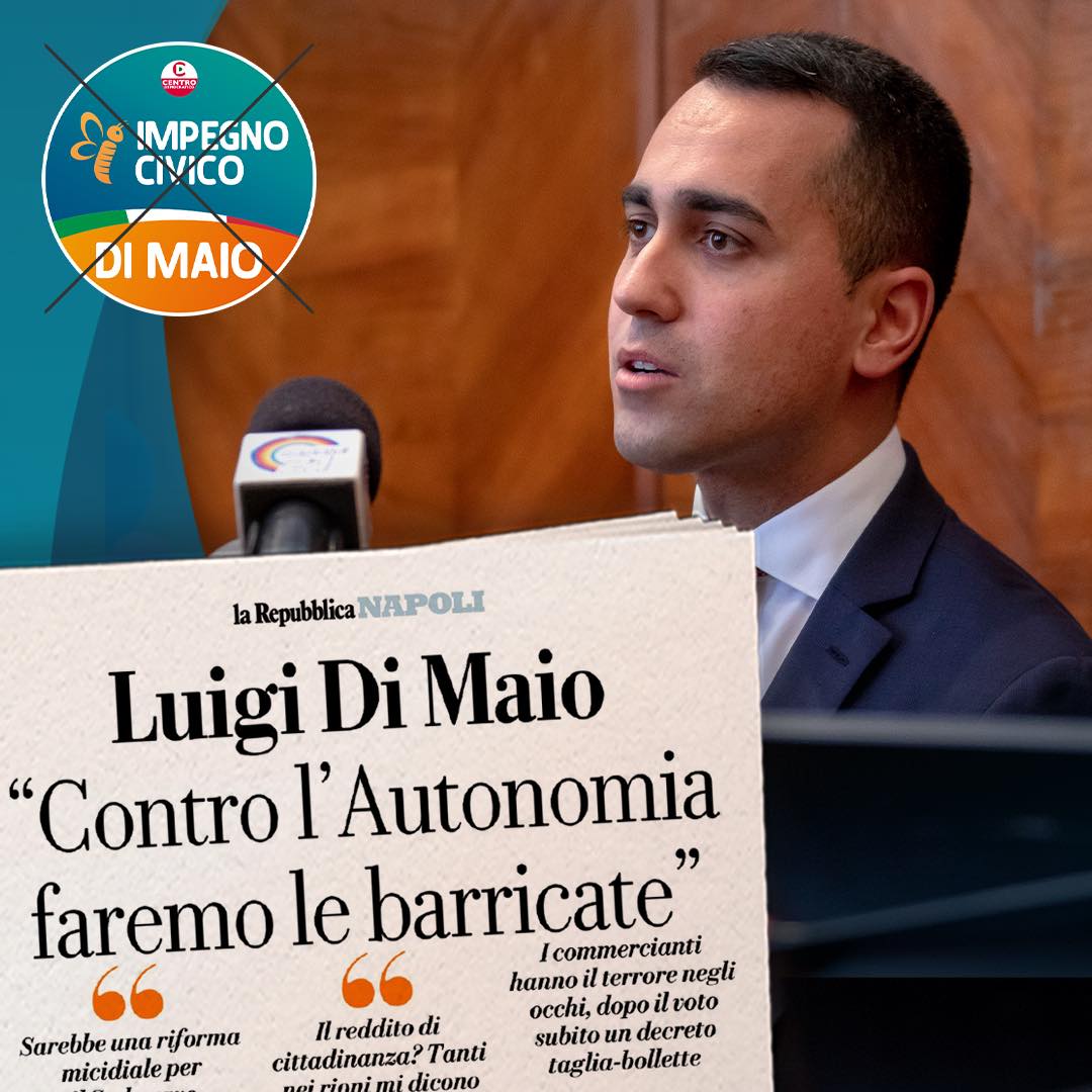 Leggi l'intervista del nostro <a href="/luigidimaio/">Luigi Di Maio</a> a <a href="/repubblica/">Repubblica</a> 👇 facebook.com/impegnocivicoi…