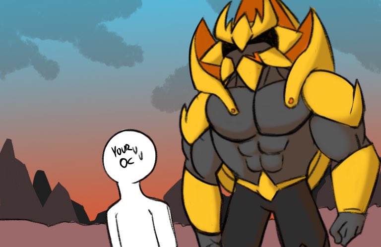 Pov: your OC Standing with the king of flames Vulcan: “Do You know who you’re messing with!?”