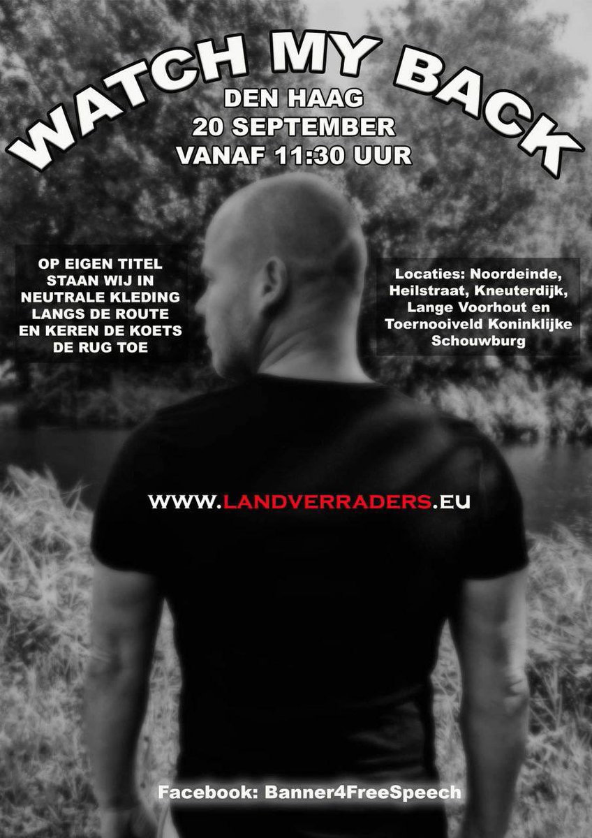 Nordenslys's tweet photo. Vandaag keren we Rutte de rug toe.
#watchmyback #keerzederugtoe #prinsjesdagprotest #boereninopstand https://t.co/KbM9VcssIW