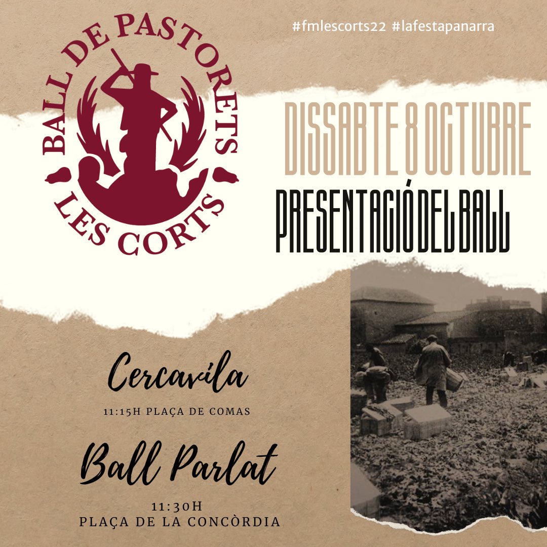 BallPastoretsLC's tweet photo. Hola #lescorts! Som el Ball de Pastorets 🙋‍♀️

🐑Som un ball de bastons de “pal llarg” amb parlaments

🔥🔥🔥 Ens presentem al veïnat per la #fmlescorts22 el proper dissabte 8 d’octubre! Vine a gaudir de l’esbojarrada marxa dels Pastorets de #lafestapanarra!!

(🧵👇) 

@FMLesCorts https://t.co/9oHL0jDniH