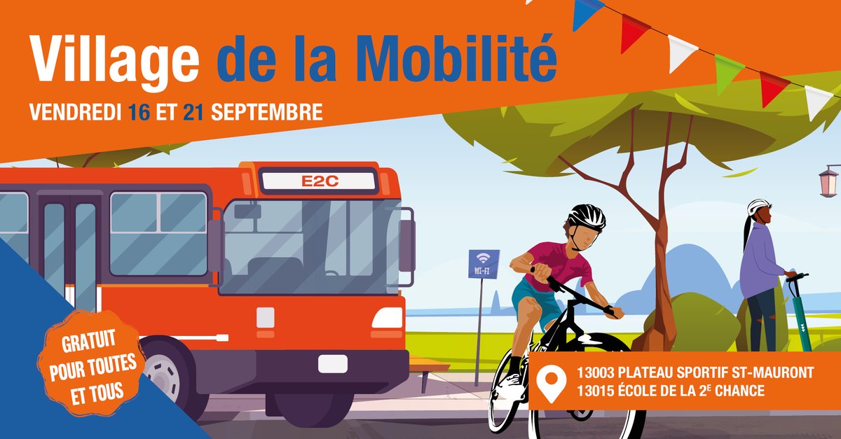 Rendez-vous demain, 21/09, au plateau sportif de St-Mauron à #Marseille , pour échanger autour des solutions de #mobilité pour tous - avec <a href="/maison_emploi/">Maison de l'Emploi de Marseille</a>