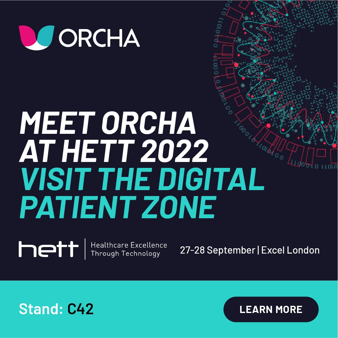 ORCHA (@orchahealth) on Twitter photo Where can you find the ORCHA team at #HETT22 next week?
🤝Visit us on the #DigitalPatientZone at stand C42
🎙️See our brilliant speakers on HETT’s stages: <a href="/alisonORCHA/">Alison Johnson</a>, <a href="/DevikaWood/">Devika Wood</a> and <a href="/Mickle_Doc/">Tom Micklewright</a>
Message us to arrange a meeting or learn more: eu1.hubs.ly/H01Nvnr0 Where can you find the ORCHA team at #HETT22 next week?
🤝Visit us on the #DigitalPatientZone at stand C42
🎙️See our brilliant speakers on HETT’s stages: <a href="/alisonORCHA/">Alison Johnson</a>, <a href="/DevikaWood/">Devika Wood</a> and <a href="/Mickle_Doc/">Tom Micklewright</a>
Message us to arrange a meeting or learn more: eu1.hubs.ly/H01Nvnr0