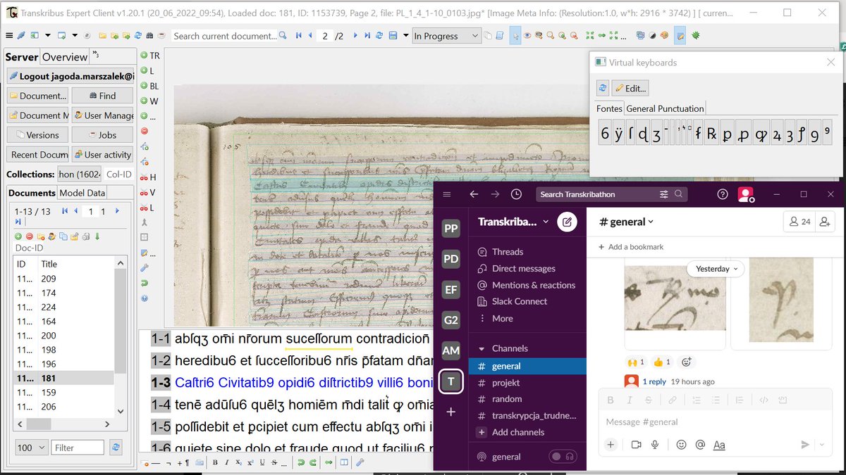 eltiburonish's tweet photo. Who says it can't be done in 🇵🇱? Our #Transkribathon proves otherwise - work on the @Transkribus platform is in full swing, mss are being transcribed & our excellent participants are racking their🧠&⌨over ML abbreviations. We have 20 people from 🇵🇱🇺🇦🇬🇧! Couldn't be better! https://t.co/sDTzUcruB7