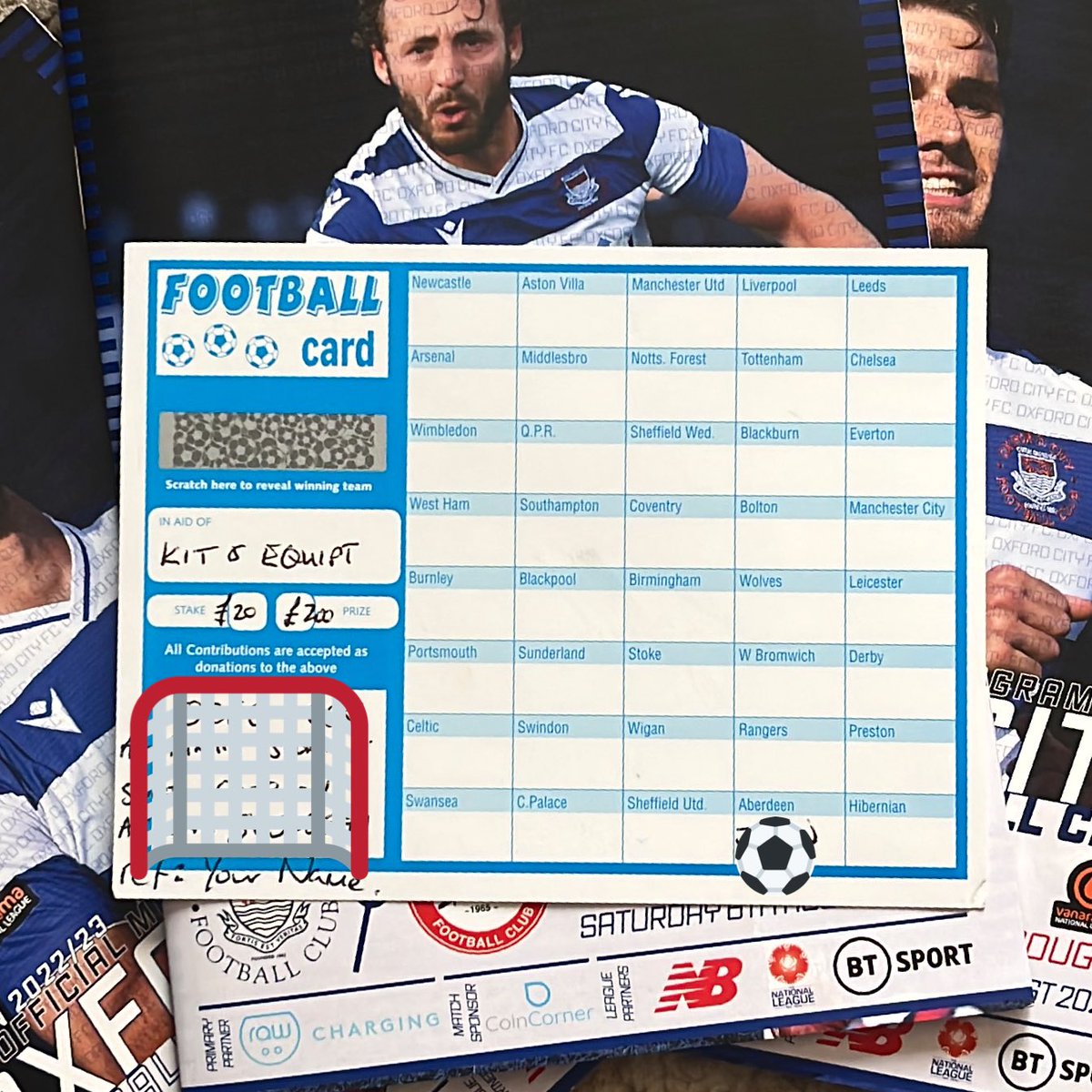 OxCityFCU23s's tweet photo. Fancy a punt? πβ½οΈ Help support the future hoops and be in with a chance to win the cash prize. π·π
π± DM to select your teamβs square and submit your stake. πππ€
#OCFC23s #InItToWinIt #FutureHoops https://t.co/dLBKgDWkUu