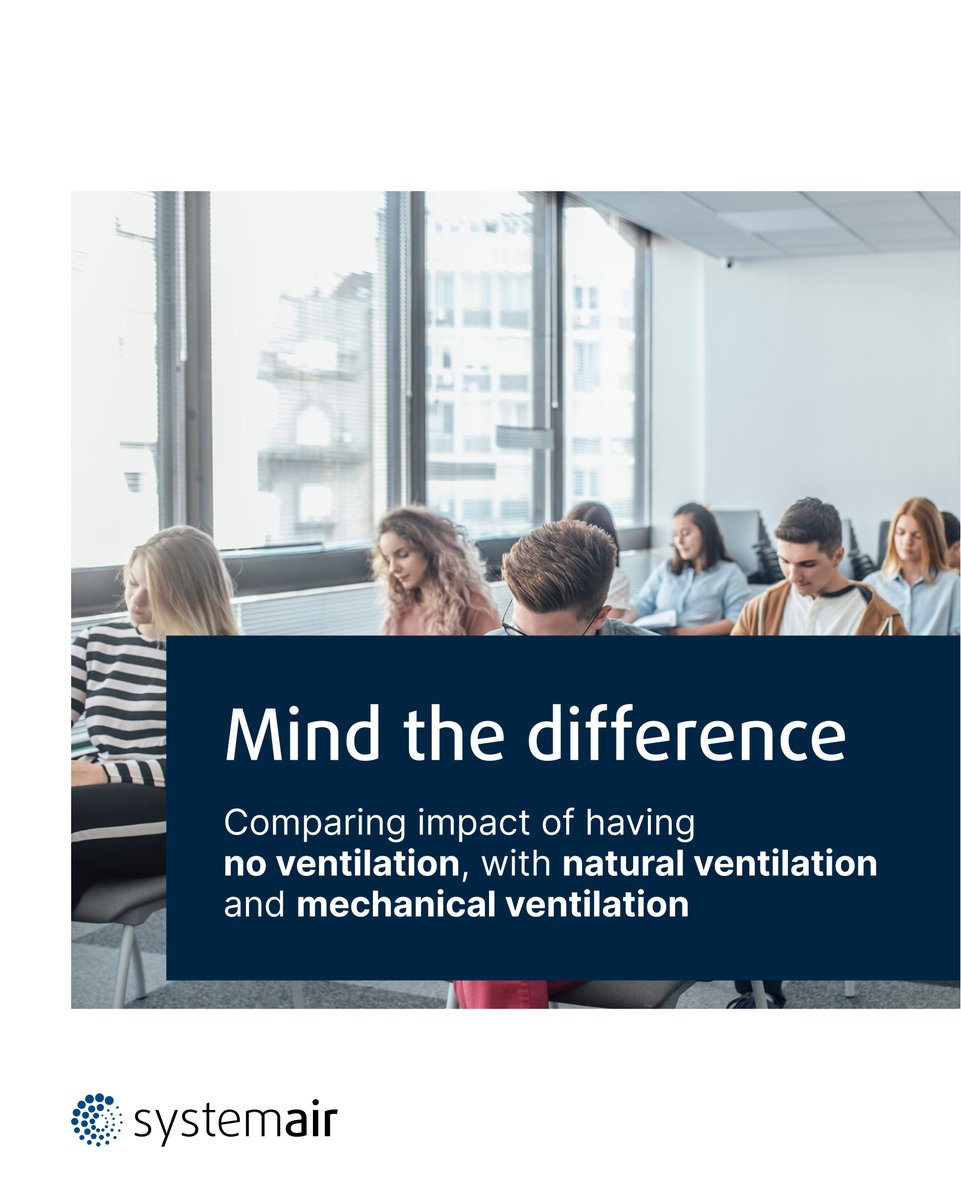 systemair's tweet image. Following Covid19, the question is no longer whether to ventilate, but how and what is the best way to do so. Marko Petkovski, R&amp;amp;D Manager at Systemair, elaborates on the impact of different ventilation solutions in classrooms. 
Full article: systemair.canto.global/direct/documen…