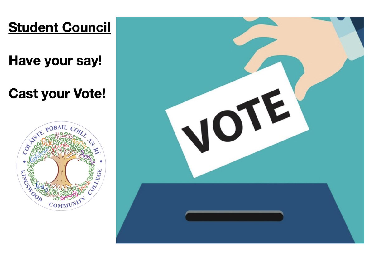 OideAmyC's tweet photo. Student Council Ballot Day is taking place in @Kingswoodcc16 today! Best of Luck to all the candidates who put themselves forward for election this year ☘️ #StudentVoice https://t.co/2TMxc4l0EK