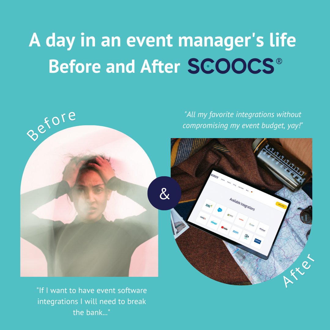 scoocsevents's tweet photo. Integrate SCOOCS with your favourite event tech stack without breaking the bank! 
Speak to our team!  https://t.co/Axnggrp3uN 
#virtualevents #hybridevents #events #eventtech #virtualeventplatform #hybrideventplatform #eventplanners #eventprofs #onlineevents https://t.co/4Krl23eHEe