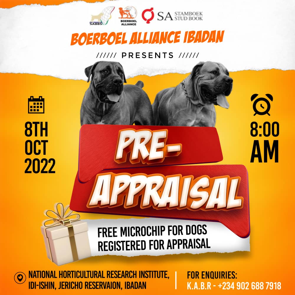Ibadan Ni mo wa oh,  pre appraisals are here, come and learn what is expected of you and you companion, so the appraisal proper would be a breeze.