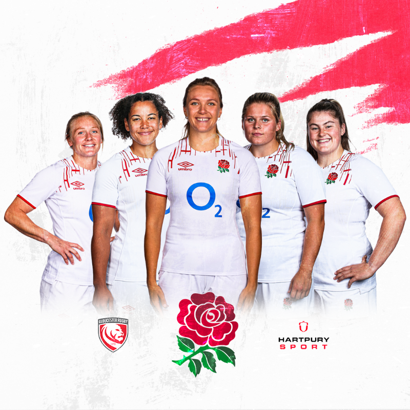 gloucesterrugby's tweet photo. 5️⃣ @Glos_PuryWRFC players are heading to the Rugby World Cup in New Zealand with @EnglandRugby! 👏

🌹 @zoealdcroft_ 
🌹 @TatyanaHeard12 
🌹 @conniepowell_ 
🌹 @AlexMatthews03 
🌹 @MaudMuir 

📰👇