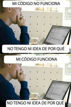 MetricaConsult's tweet image. No tengo ni idea de por qué... 
mi código funciona... 😱
#memesprogramacion