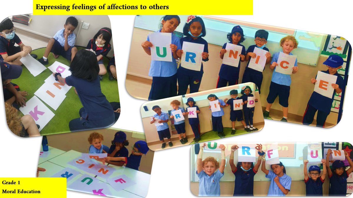 AIS_Grade1's tweet photo. In #AISGrade1 #AISMoralEd class students are learning to express their feelings of affection to others. https://t.co/HzDKtLHw9i