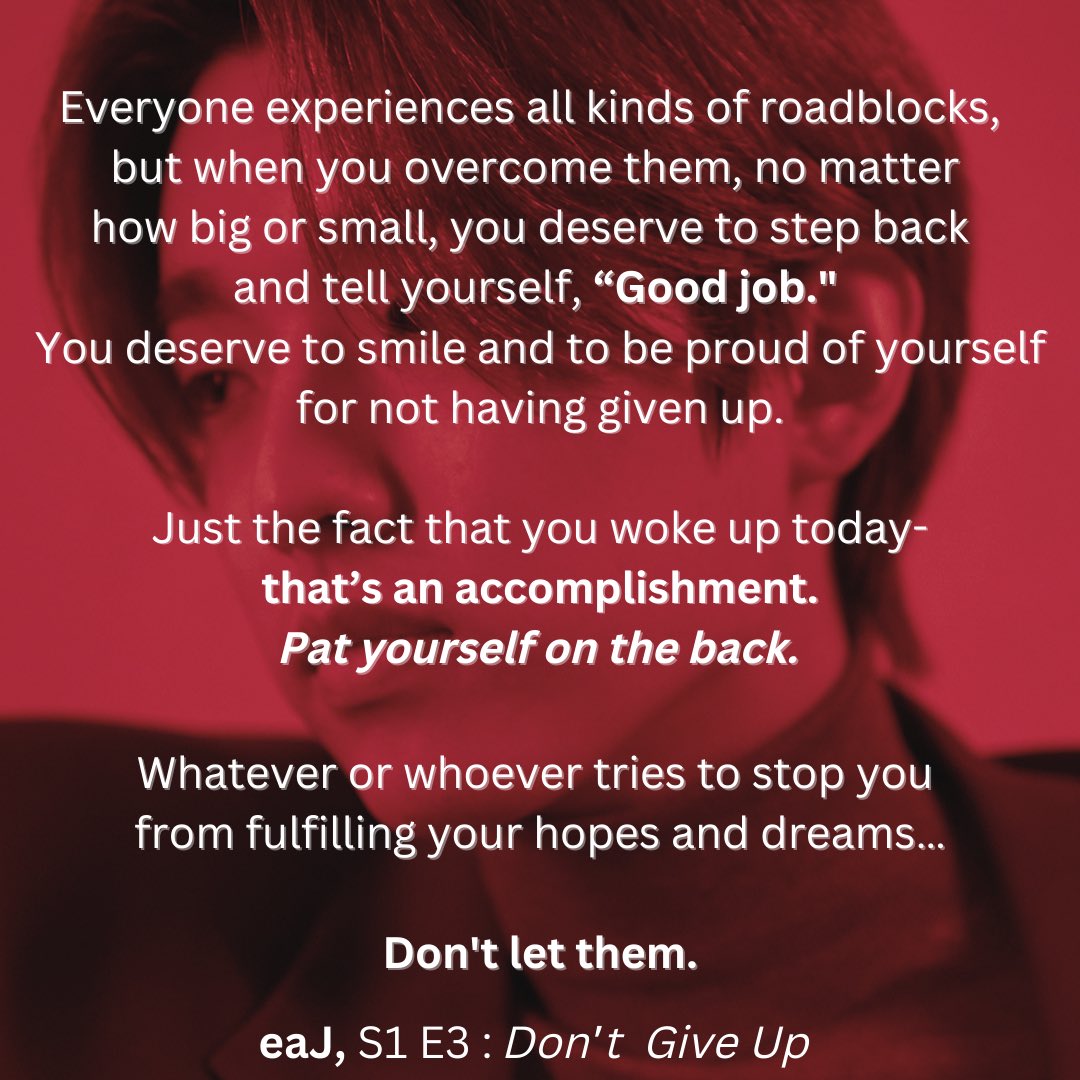 thesafirerose's tweet photo. Theme: WHEN YOU #FAIL
Roadblocks & self doubt are definitely key components when I fail.
I need to remember to tell myself “Good Job.”
Thank you @eaJPark for your encouraging words!
#eaJ_Mindset #Mindset_dive #eaJ #Jae
@mindset_dive @thedivestudios https://t.co/6saWMdVY2o
