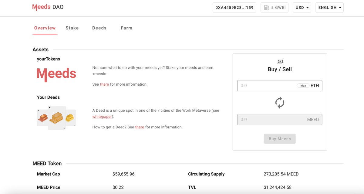 New home page for our investors dApp !! 

Check it here: investors.meeds.io

$MEED $DEED #NFTs #StakingRewards #futureofwork 
#ethereum #Polygon #Farming #Airdrop #Metamask