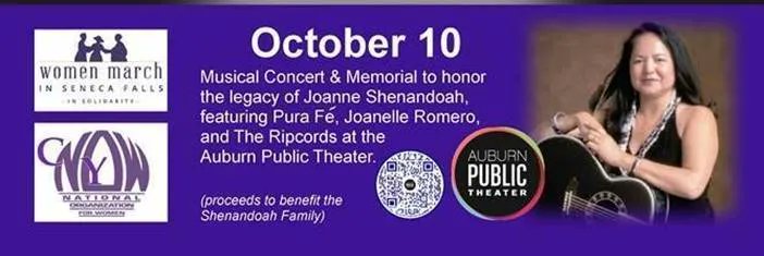 WMSenecaFalls's tweet photo. The Women’s Institute for Leadership and Learning will host its Seneca Falls Dialogues live this year, concluding with a special tribute concert honoring Joanne Shenandoah at the Auburn Public Theater in Auburn. https://t.co/B3wOXMtG5U https://t.co/PXbS4QCeTH https://t.co/Yiv9QUvE8G