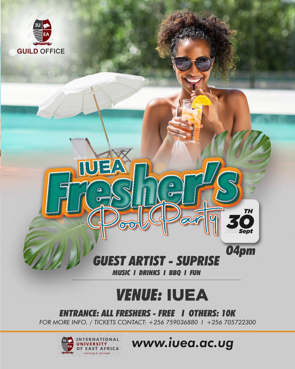 Guild_Office's tweet photo. Come through and have the best entertainment moment with us🥰💕
Free entrance to all our new students and the rest pay your 10,000 UGX and enjoy free #NyamaChoma #DidisGames #Entertainment
Grab your ticket now: 256 759 036 880 https://t.co/pU6tZLRIGb