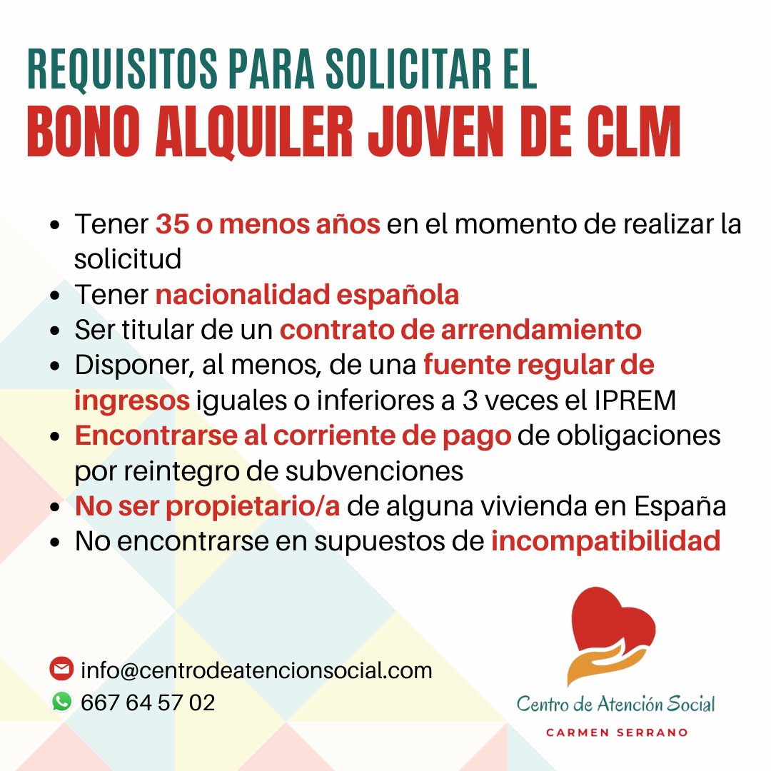 centrosocialab's tweet photo. Si todavía no has solicitado el #BonoAlquilerJoven solo tenemos una cosa que preguntarte... ¿A qué estás esperando? ⁉️

Te ayudamos a gestionar tu solicitud rápidamente 🙌

Infórmate llamando al 📞 667 64 57 02, escribiendo un correo a 📧 info@centrodeatencionsocial.com https://t.co/4YSTpo4KrZ