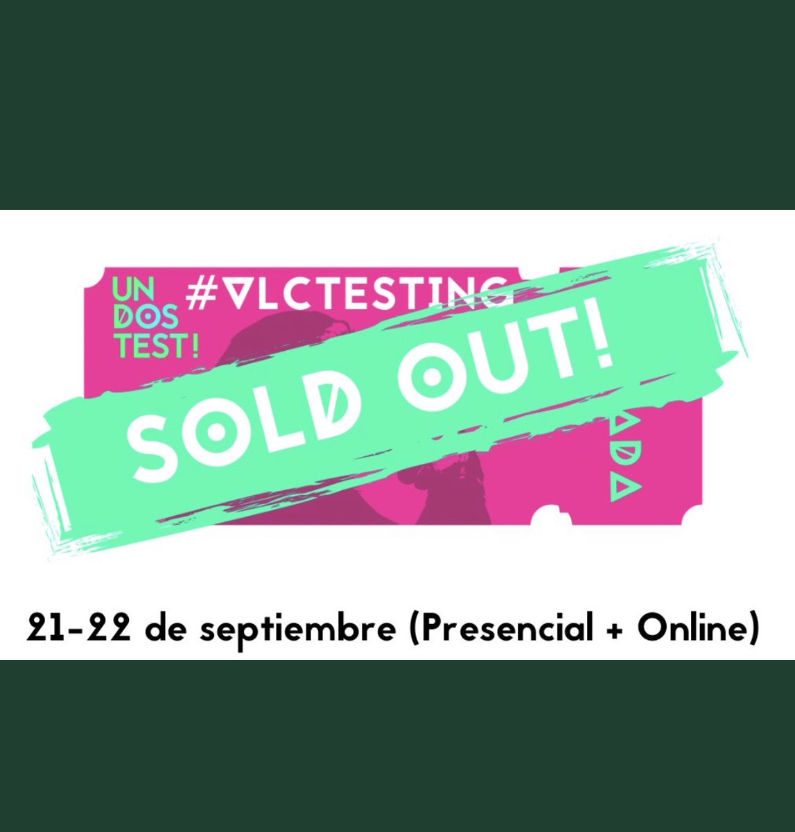 lolcina1's tweet photo. Y un año más colgamos cartel de aforo completo..
Muchas gracias a todos por vuestra confianza en @ITI_TIC #VLCTESTING22
¡Nos vemos mañana!
Recordad que aún podéis inscribiros a la jornada online del 22. https://t.co/uw4NuDx5hO https://t.co/E7PKbFGt3Q