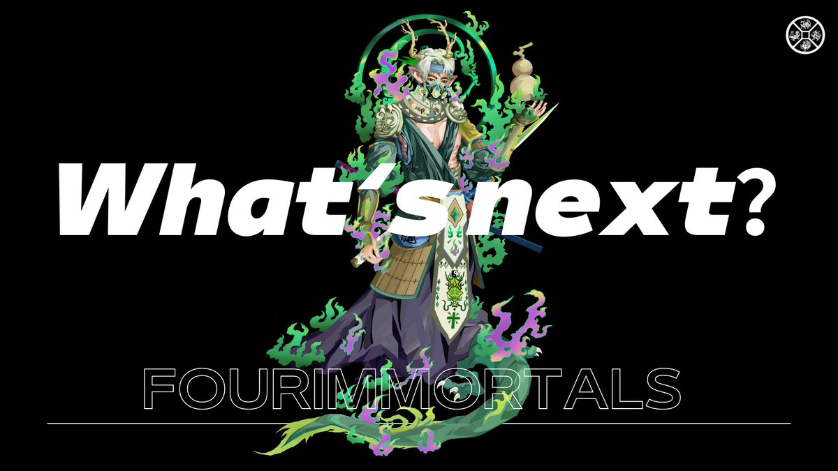 Announcement📢
Immortals! 📢
We have sold out all NFTs.🚀
we’d like to discuss what’s next steps for our project.
Please make suggestions, thanks!
We need all your help!
Go FOURIMMORTALS!
#fourimmortals #nft