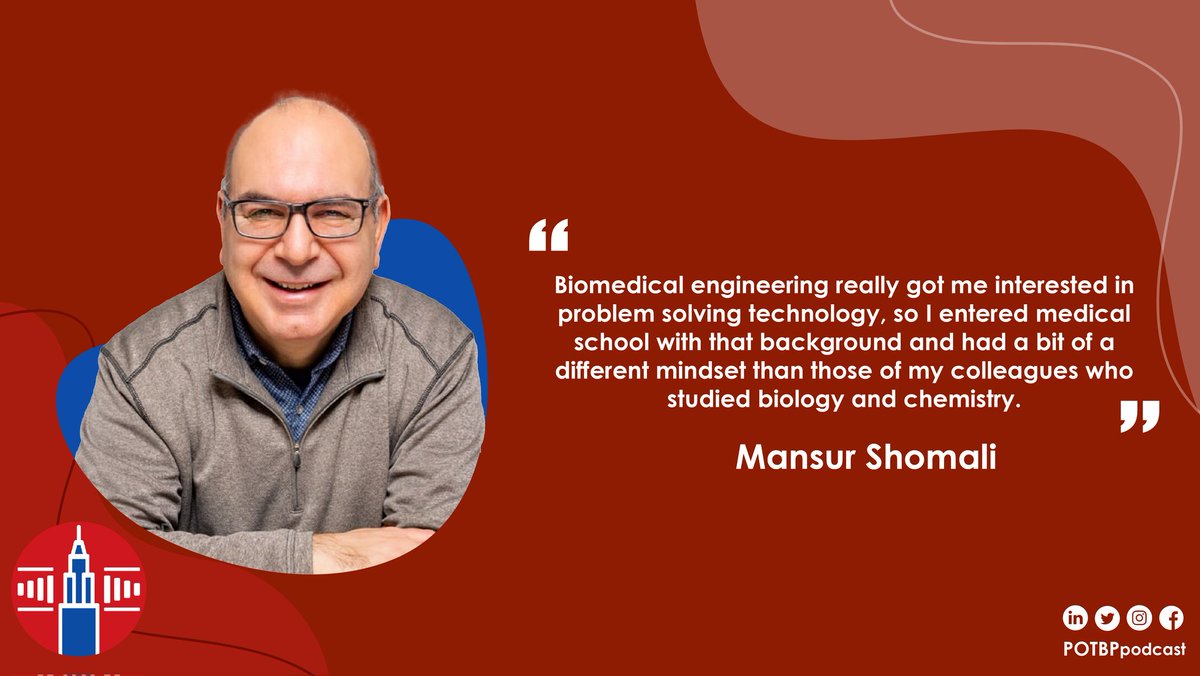 Physicians Off the Beaten Path Podcast (@potbppodcast) on Twitter photo <a href="/Welldoc/">Welldoc</a>'s CMO <a href="/MansurShomali/">Mansur Shomali</a> shared with us how his biomedical engineering background helped him as an MD both on and off the beaten path.
Don't miss our 31st episode!
Listen via: bit.ly/3ewbhYY
Hosted by: <a href="/Alexey_Youssef/">Alex Youssef</a> & @ShahdabulF, both MDs, and <a href="/HarvardHBS/">Harvard Business School</a> MBAs. <a href="/Welldoc/">Welldoc</a>'s CMO <a href="/MansurShomali/">Mansur Shomali</a> shared with us how his biomedical engineering background helped him as an MD both on and off the beaten path.
Don't miss our 31st episode!
Listen via: bit.ly/3ewbhYY
Hosted by: <a href="/Alexey_Youssef/">Alex Youssef</a> & @ShahdabulF, both MDs, and <a href="/HarvardHBS/">Harvard Business School</a> MBAs.