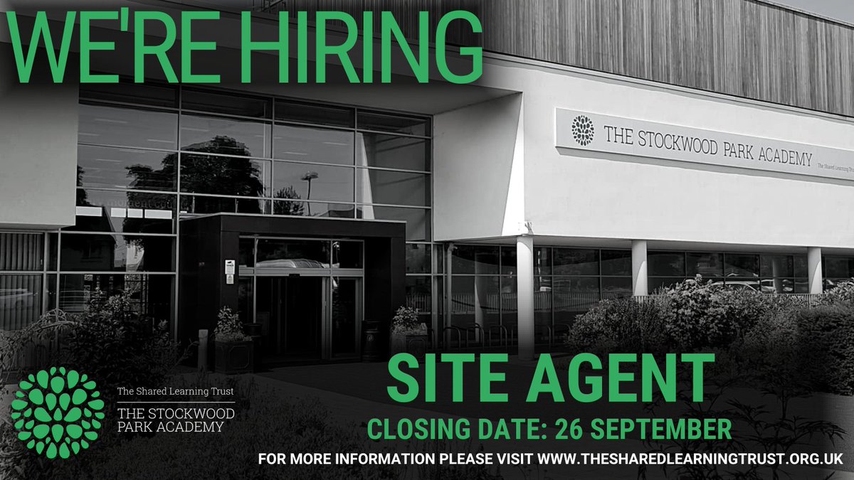 AdvSchoolsJobs's tweet photo. Now recruiting for a #siteagent to join @TSLTStockwoodPk &amp; support with the maintenance of buildings across the academy. For more info &amp; to apply online, click below: https://t.co/nfedNO6VVT

#Lutonjobs #buildingjobs #schooljobs https://t.co/vzJyg39JBf