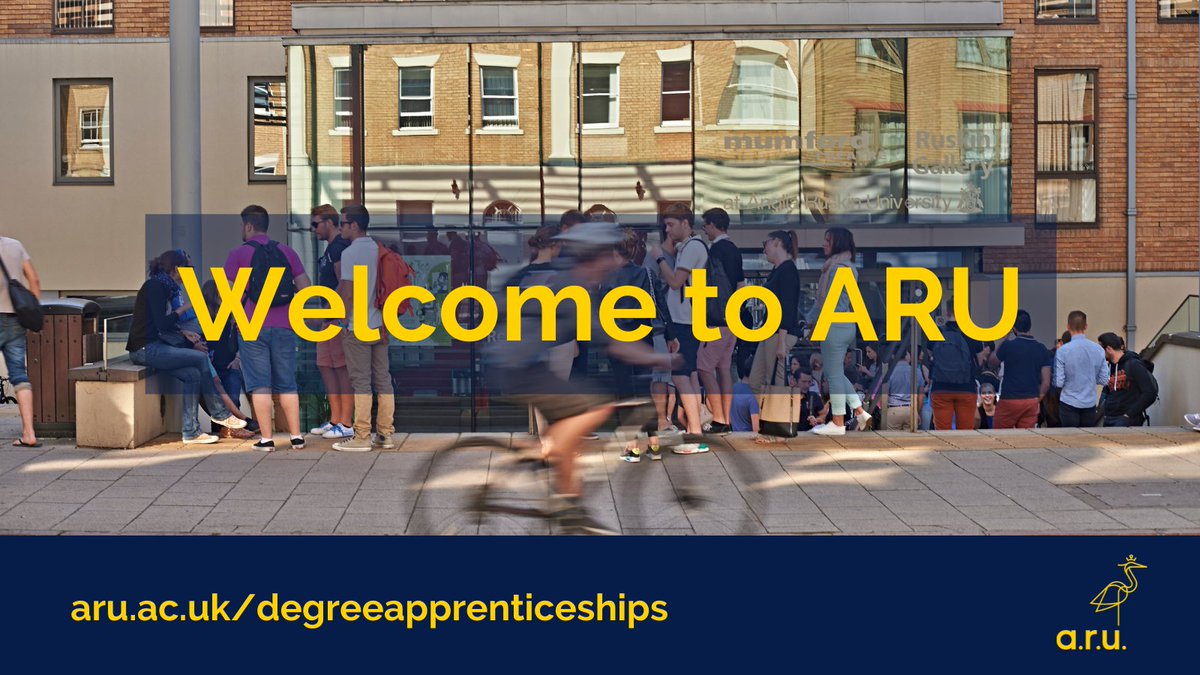 degreesatwork's tweet image. Good luck and a very warm welcome to all our new and returning Degree Apprentices for the new academic year. #WelcometoARU #ARUProud