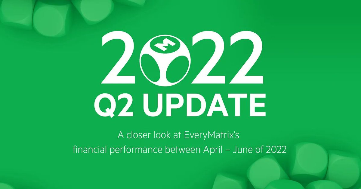 EveryMatrix reports strong Q2 performance
Tuesday 20 September 2022 - 9:00 am

B2B iGaming technology provider EveryMatrix announces strong results for Q2 of 2022.
EveryMatrix’s Q2 update shows financial performance ahead of expectations and Gross Pro...